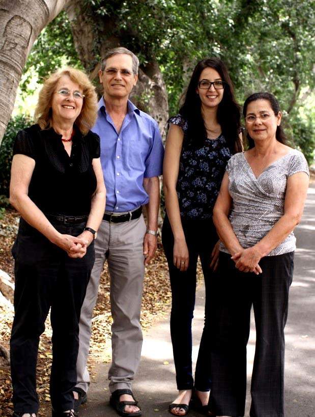 (l-r) Dr. Daniela Novick, Prof. Menachem Rubinstein, Dr. Danit Finkelshtein and Sara Barak