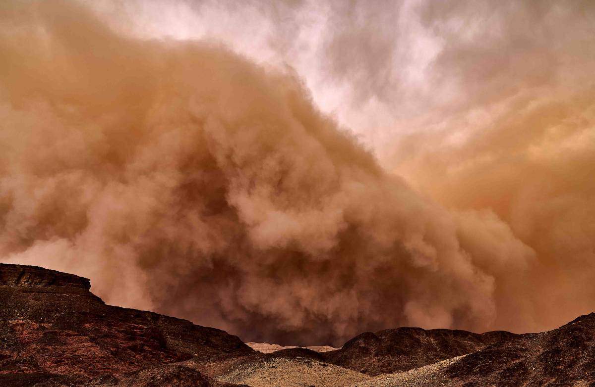 Dust storm in Timna Park 