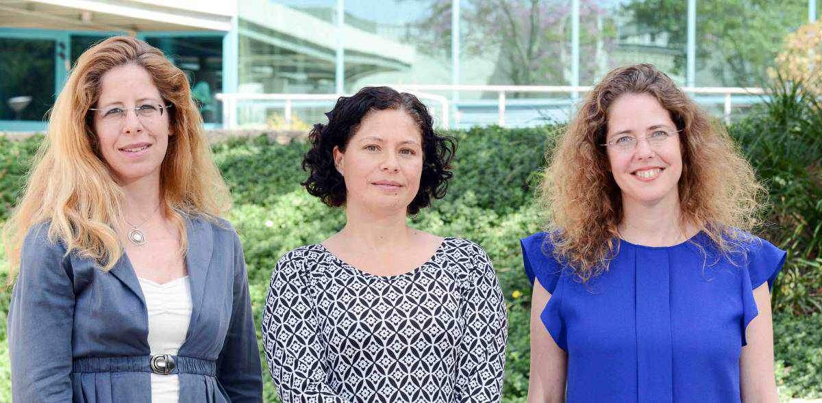(l-r) Profs. Michal Sharon, Maya Schuldiner and Nirit Dudovich want young, female scientists to benefit from their experience