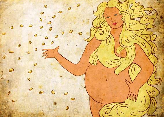 Pregnant Venus. The other side of stress molecules