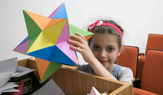 A young math lover is introduced to the wonders of geometry