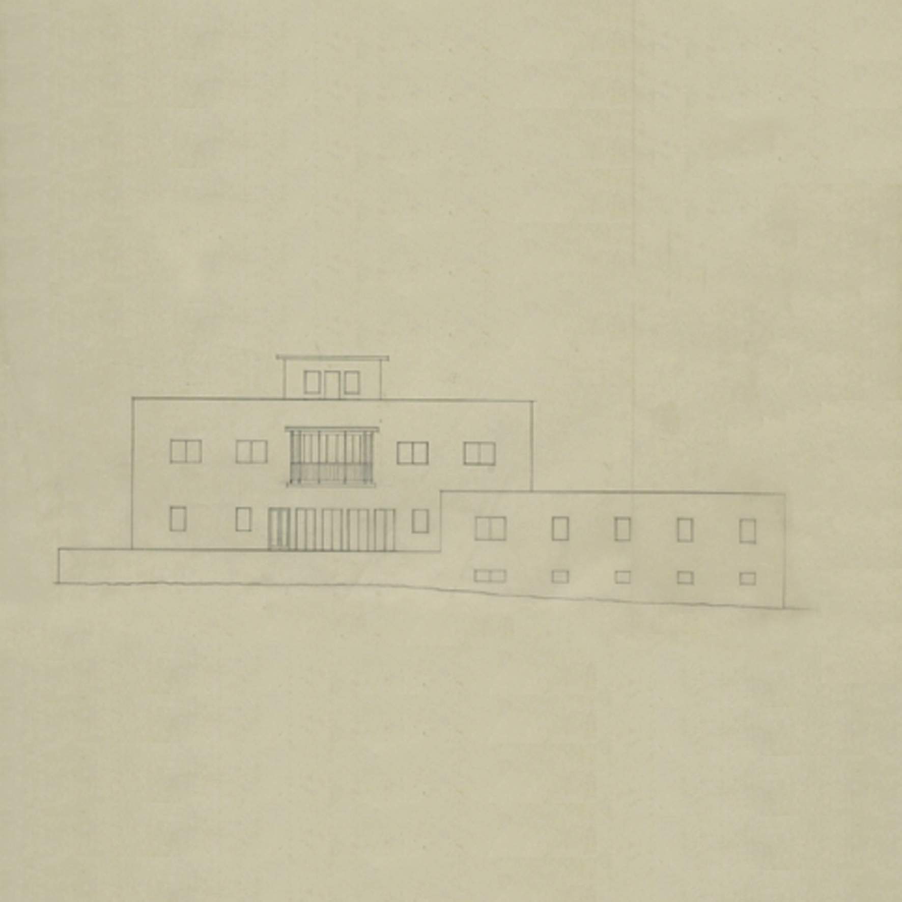 Building plan of the house, sketched by Mendelsohn