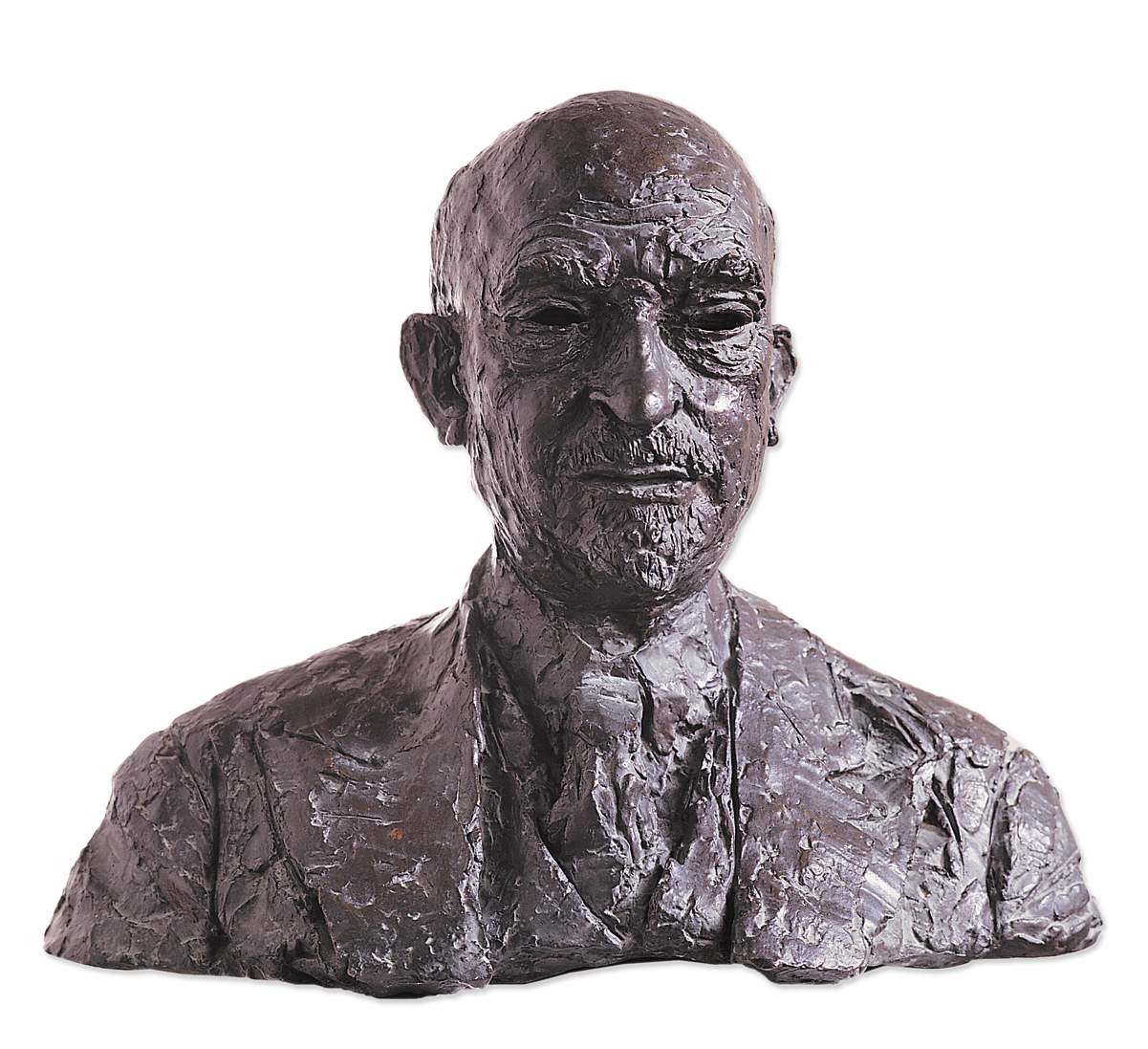 Bust sculpted by Jacob Epstein. Bronze casting. Gift from the Baron James De Rothschild for Weizmann's 60th birthday in 1934