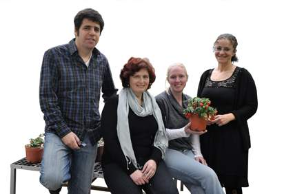 l-r) Dr. Asaph Aharoni, Dr. Ilana Rogachev, Tal Mendel and Dr. Avital Adato