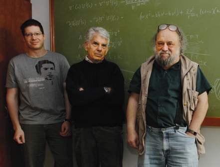 (l-r) Dr. Zohar Komargodski, Prof. Adam Schwimmer and visiting Prof. Alexander Zamolodchikov. Extra dimensions