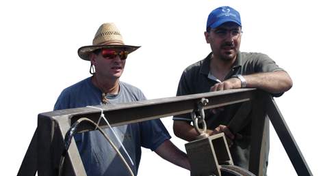 (l-r) Drs. Hezi Gildor and Riyad Manasrah. Sailing toward a common goal