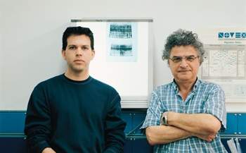 Ph.D. student Diego Berman (left) and Prof. Yadin dudai.