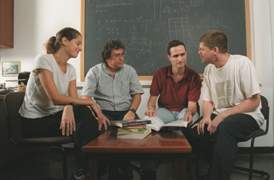 Left to right: Shirley Barda, Prof. Eytan Domany, Gad Getz, Erel Levine