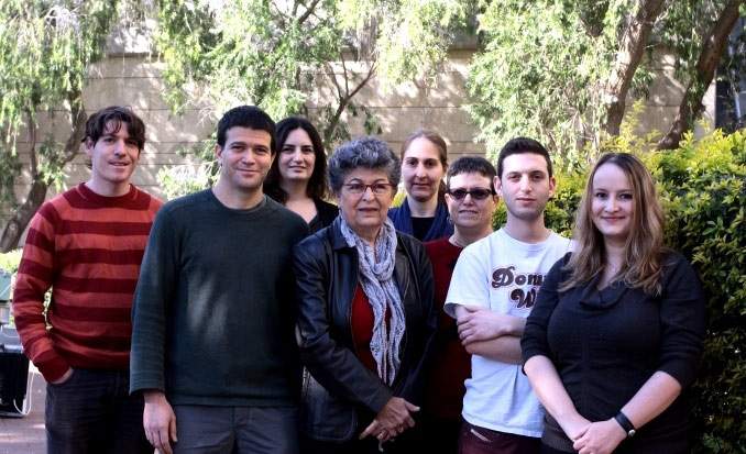 (l-r) Amir Bar, Dr. Amos Tanay, Netta Mendelson-Cohen, Prof. Varda Rotter, Dr. Zohar Mukamel, Naomi Goldfinger, Gilad Landan and Dr. Alina Molchadsky