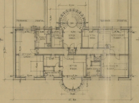 Eric Mendelsohn's plan for the Weizmann House