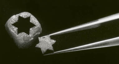 Star of David diamond. Laser shapes