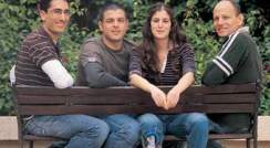 (l-r) Elisha Nathan, Ariel Rinon, Libbat Tirosh and Dr. Eldad Tzahor. Heart and face