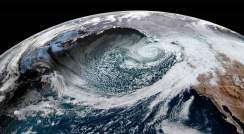 Satellite image of a winter storm in western North America. Source: Cooperative Institute for Research in the Atmosphere (CIRA)