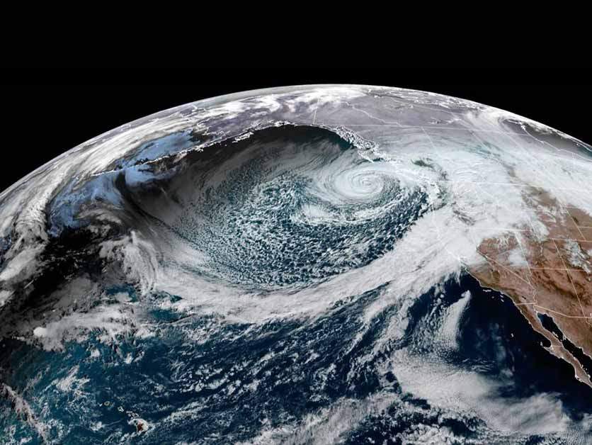 Satellite image of a winter storm in western North America. Source: Cooperative Institute for Research in the Atmosphere (CIRA)