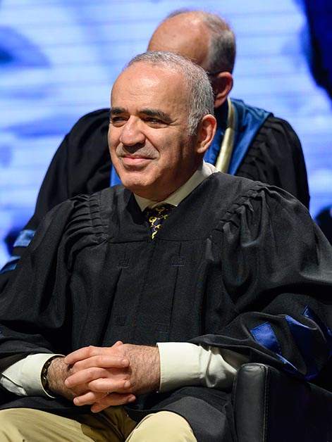 Garry Kasparov at the Weizmann Institute of Science’s honorary PhDs conferment ceremony