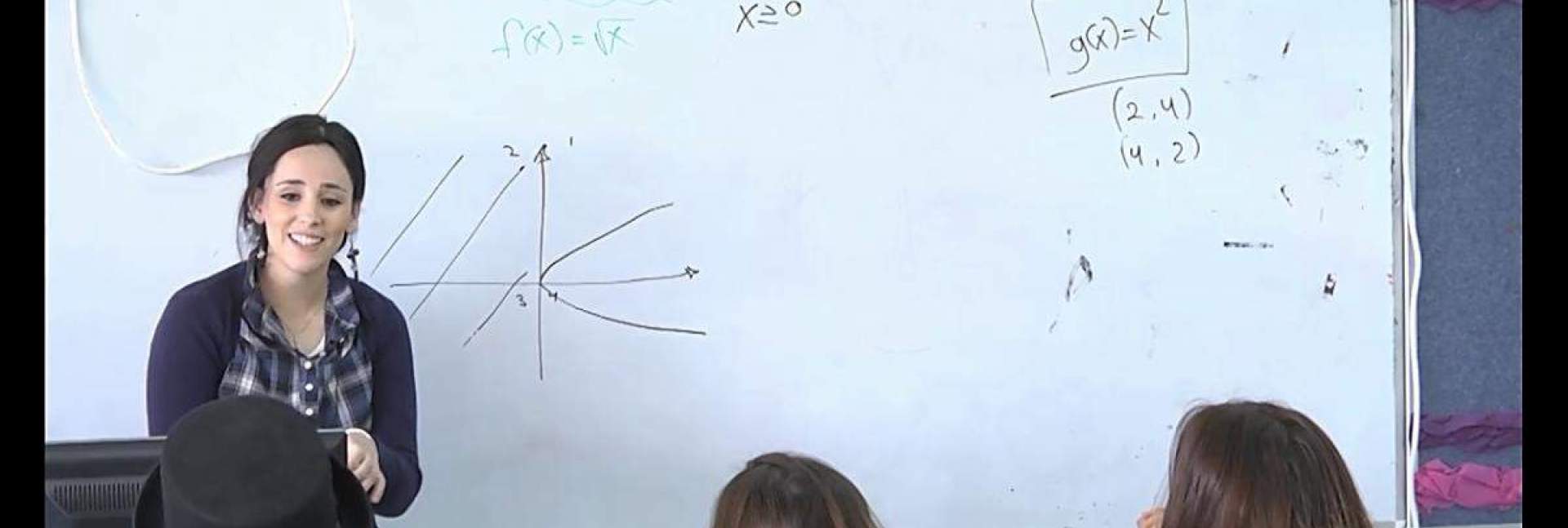 filmed math lesson 